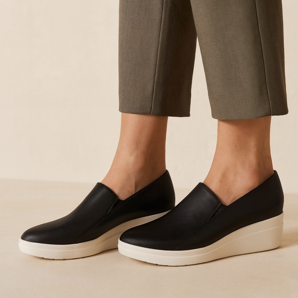 Naturalizer Shoes - Naturalizer Sandra Wedge Shoes Black Slip-On Comfort Size 11W Leather